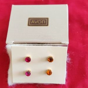 Avon Dazzling Duo Earring   Hot Colors